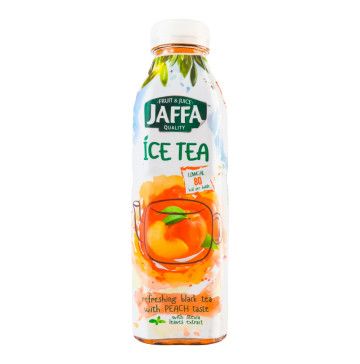 Чай холодний чорний зі смаком персику з екстрактом листя стевії Ice Tea Jaffa п/пл 500мл