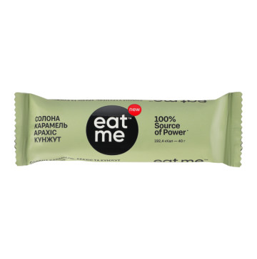 Батончик Солона карамель, арахіс та кунжут EatMe м/у 40г