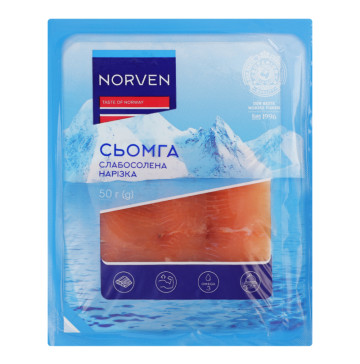 Сьомга нарізка Norven сл/с 1с в/у 50г