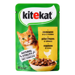 Корм Kitekat курка соус пауч 85г
