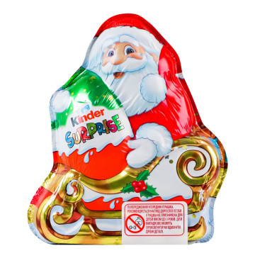 Шоколад фігурний молочний з молочним внутрішнім шаром та іграшкою Kinder Surprise м/у 75г