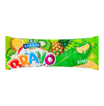 Морозиво 10% у соковому покритті Ківі-ананас Bravo Хладик м/у 70г