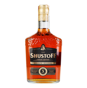 Коньяк 0.5л 40% 5 зірок Grande Reserve Shustoff пл