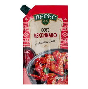 Соус з гостринкою нестерилізований Мексикано Верес д/п 200г