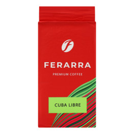 Кава натуральна смажена мелена з ароматом рому Забагліоне Cuba Libre Ferarra в/у 250г