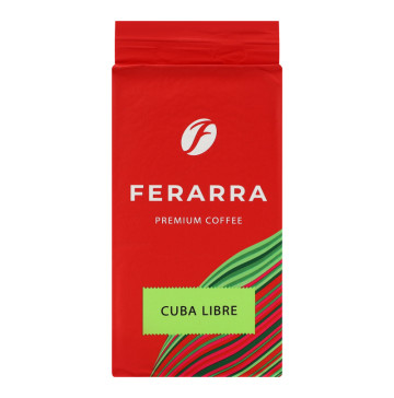 Кава натуральна смажена мелена з ароматом рому Забагліоне Cuba Libre Ferarra в/у 250г