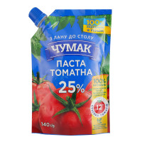 Паста томатна 25% пастеризована Чумак д/п 140г