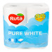 Папір туалетний 3-х шаровий Pure White Ruta 4шт