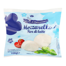 Сир 40% м'який з коров'ячого молока у розсолі Mozzarella Fior di Dolcezza м/у 220г