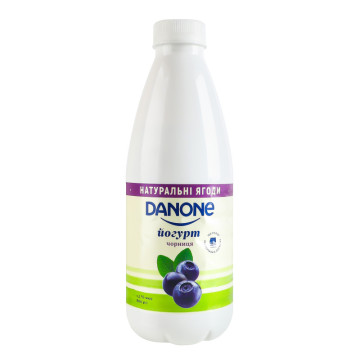Йогурт 1.5% питний Чорниця Danone п/пл 800г