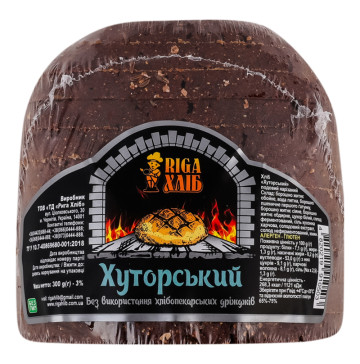 Хліб половинка в нарізці подовий Хуторський Riga Хліб м/у 300г