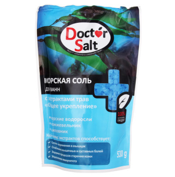 Сіль морська Doctor Salt з екстр.трав Заг. зміцнення 530г х6