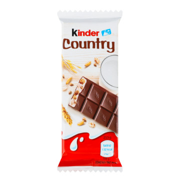 Шоколад молочний з молочною начинкою та злаками Country Kinder м/у 23.5г