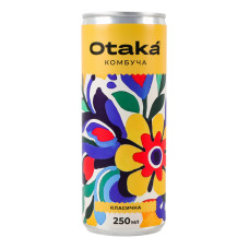 Напій безалкогольний слабогазований Класична Комбуча Otaka з/б 250мл
