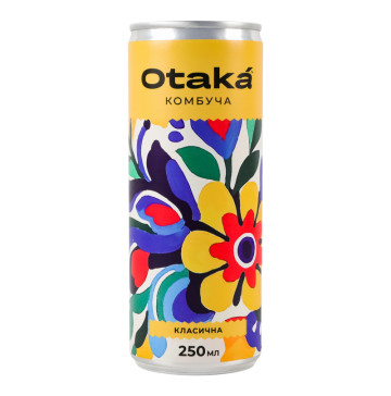 Напій безалкогольний слабогазований Класична Комбуча Otaka з/б 250мл