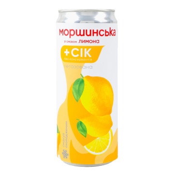 Напій безалкогольний негазований соковмісний зі смаком лимона Моршинська з/б 330мл