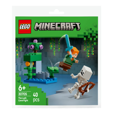 Конструктор для дітей від 6років №30705 The lush cave fight Minecraft Lego 40ел