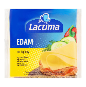 Сир плавлений 36.2% скибочки Edam Lactima м/у 8х16.25г