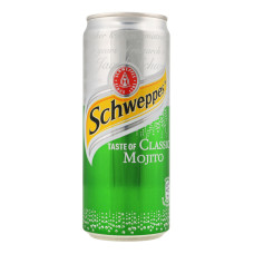 Напій безалкогольний сильногазований соковмісний на ароматизаторах Classic Mojito Schweppes з/б 330мл
