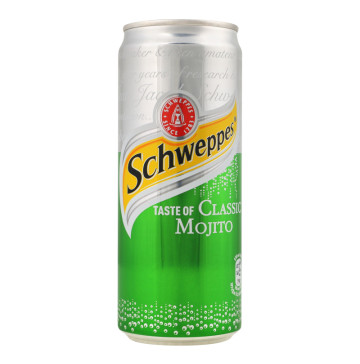Напій безалкогольний сильногазований соковмісний на ароматизаторах Classic Mojito Schweppes з/б 330мл