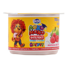 Йогурт 1.5% з наповнювачем Малина-Яблуко Інтелект Локо Моко ст 115г