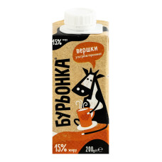 Вершки 15% ультрапастеризовані Бурьонка т/п 200г