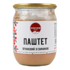 Паштет печінковий зі свининою Мяснов Локачі с/б 500г