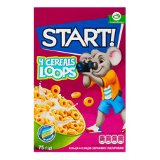 Сніданки сухі зернові глазуровані 4 cereals loops Start! к/у 75г