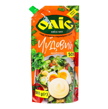 Майонез 50% Чудовий Оліс д/п 560г Майонез 50% Чудовий Оліс д/п 560г