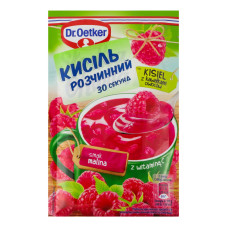 Кисіль розчинний швидкого приготування з шматочками фруктів зі смаком малини Dr.Oetker м/у 31.5г
