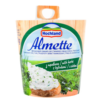 Сир 60% вершковий з травами Almette Hochland ст 150г