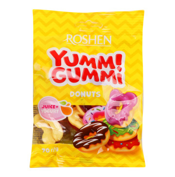 Цукерки желейні Donuts Yummi Gummi Roshen м/у 70г