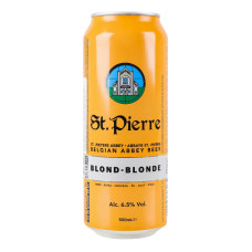 Пиво 0.5л 6.5% світле фільтроване пастеризоване Blonde St. Pierre з/б