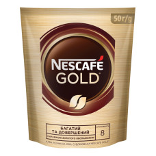 Кава розчинна сублімована Nescafe Gold д/п 50г