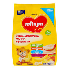 Каша молочна для дітей від 6міс суха манна з фруктами Milupa м/у 210г