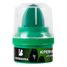 Крем-фарба для шкіряних виробів чорна Blyskavka 50мл