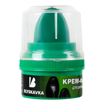 Крем-фарба для шкіряних виробів чорна Blyskavka 50мл