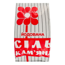 Сіль кухонна кам'яна йодована помел №1 НЗ м/у 1кг Сіль кухонна кам'яна йодована помел №1 НЗ м/у 1кг