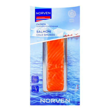 Сьомга філе-шматок Norven х/к з/ш 1с в/у 180г