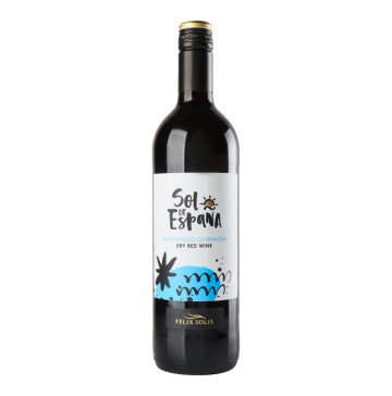 Вино 0.75л 12% червоне сухе Tempranillo Garnacha Sol de Espana пл