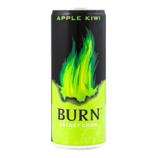 Напій енергетичний безалкогольний сильногазований Apple-kiwi Burn з/б 250мл