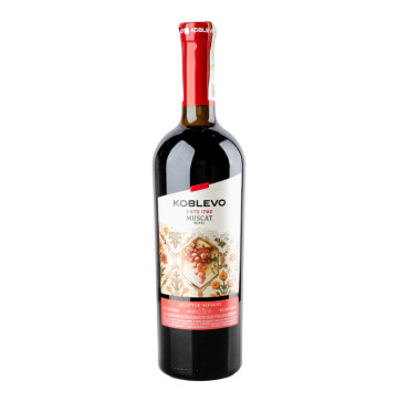 Вино червоне солодке кріплене десертне Muscat royal Koblevo 16% с/пл 750мл