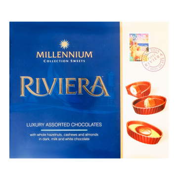 Цукерки шоколадні асорті Riviera Millennium к/у 125г