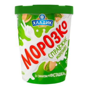 Морозиво 12% Фісташка Морозко Хладик відро 500г
