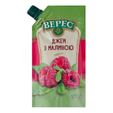 Джем з малиною нестерилізований Верес д/п 140г