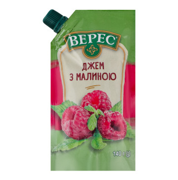 Джем з малиною нестерилізований Верес д/п 140г