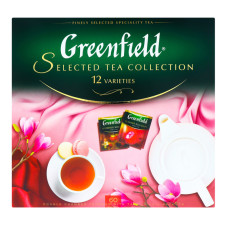 Набір чаю байхового 12 varietes Selected Tea Collection Greenfield 1шт