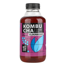 Напій бродіння фільтрований непастеризований Kombucha Elderberry Vit-Fit п/пл 0.5л