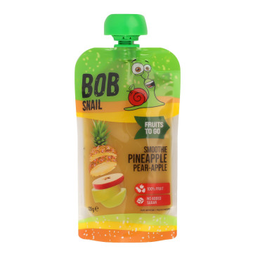 Пюре фруктове Pineapple-pear-apple Smoothie Bob Snail д/п 120г