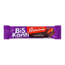 Батончик бісквітний з солоною карамеллю Brownie BisKonti Konti м/у 35г